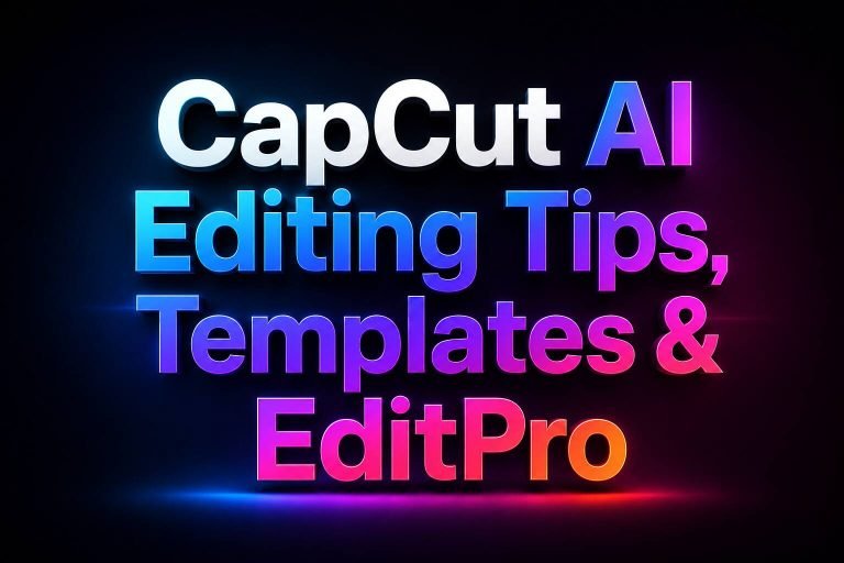 CapCut AI Editing Tips, Templates & EditPro